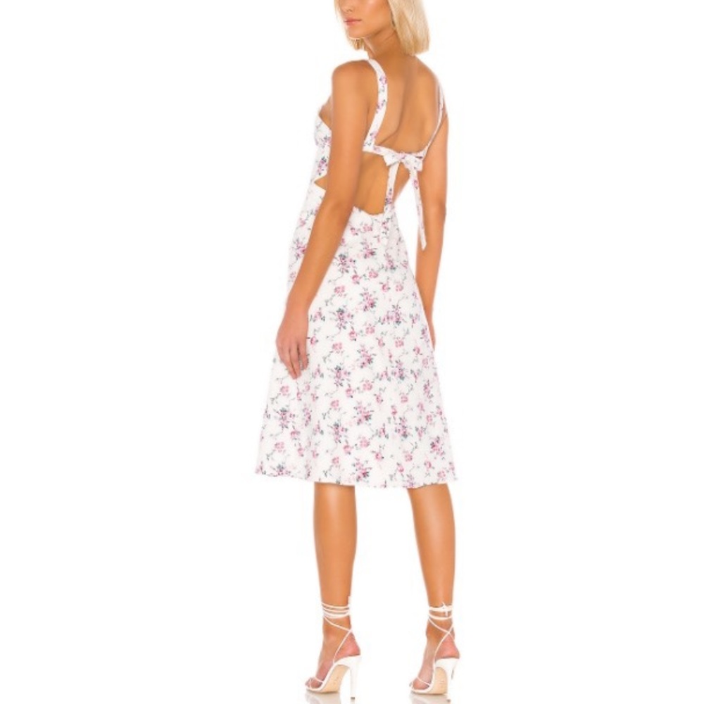 NEW REVOLVE LPA SQUARE NECK TIE BACK DRESS SIZE XS